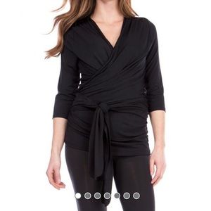 NWOT Medium Seraphine Maternity Skin to Skin long sleeve black top